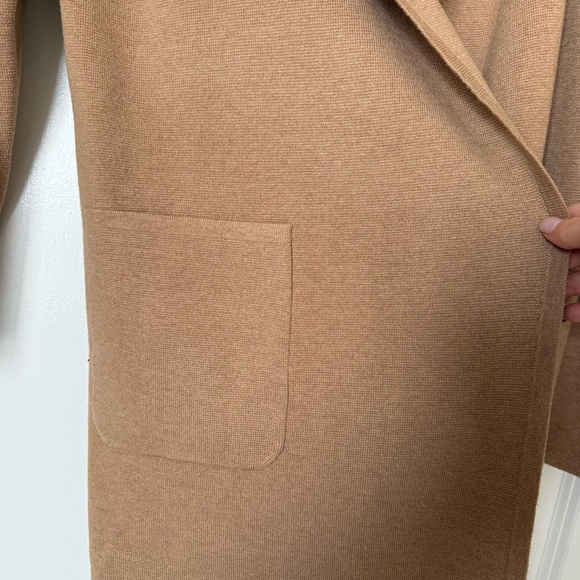 J. Crew Juliette Collarless Sweater Blazer Sand Tan Color Size Large - Picture 6 of 12